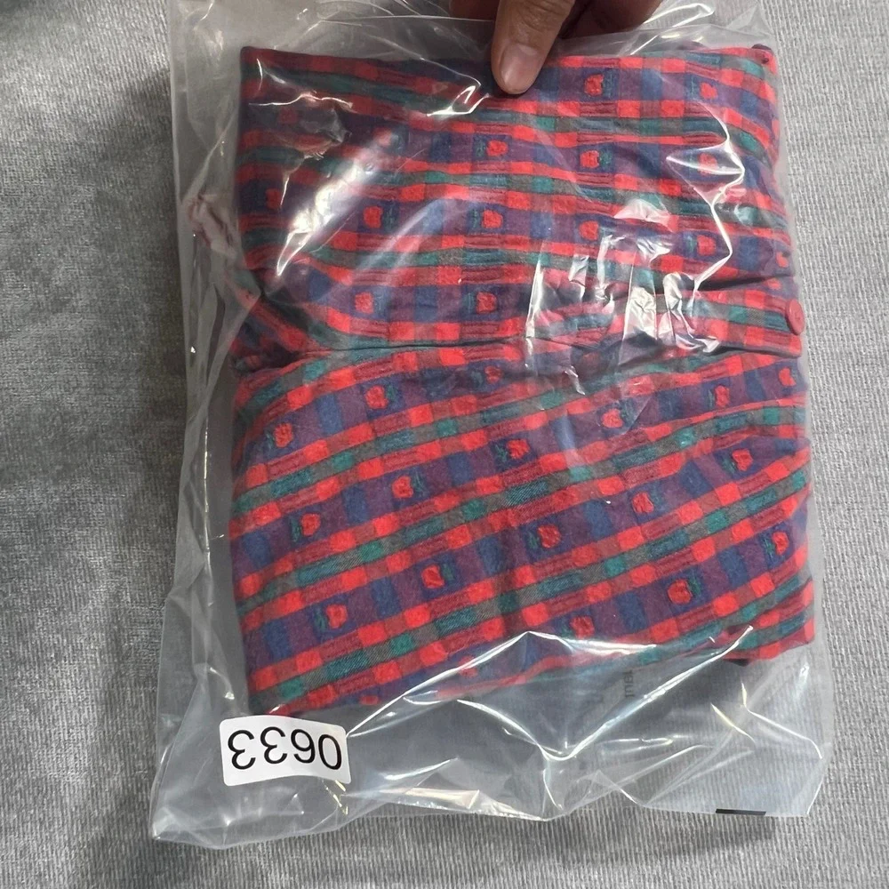 Vintage OshKosh Bgosh Baby Girls Plaid Apple Romper Jumpsuit 18 Months USA Made
